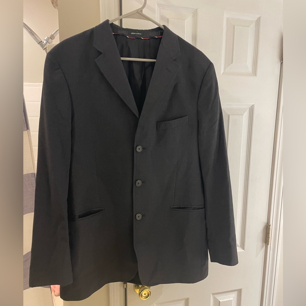 J. Crew Men's Dark Gray‎ Blazer/Suit Jacket 100% Wool size 42R
